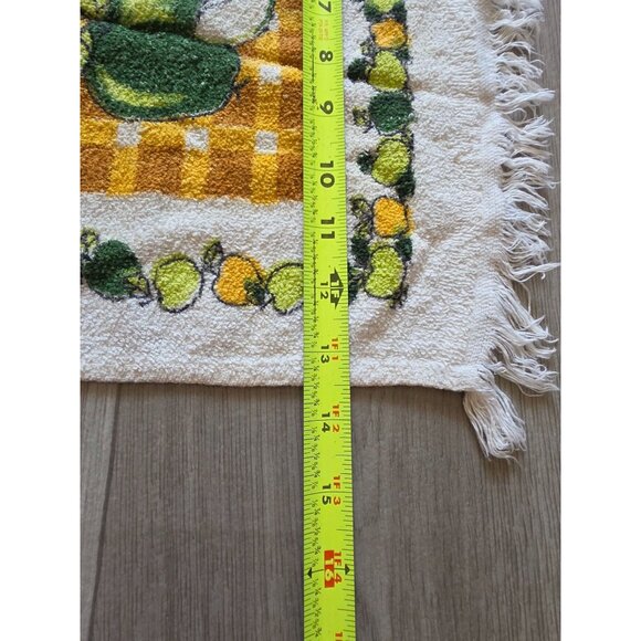 Vintage Cannon Apple Design Cotton Tea Towel With Fringe - Picture 7 of 8